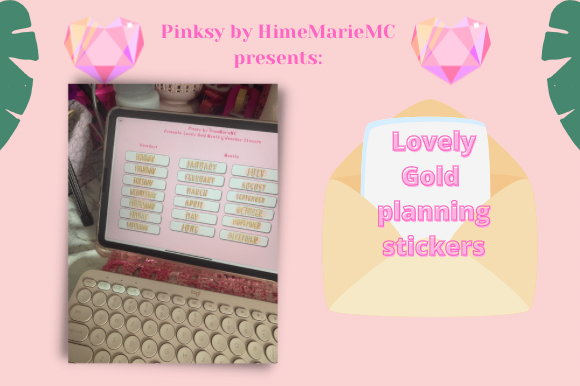 Download Lovely Gold Digital Planning Stickers - Old Collection