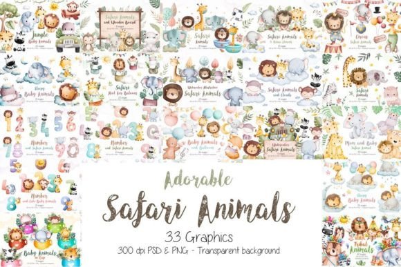 Download Adorable Safari Animals Bundle - Safari animals bundle Collection