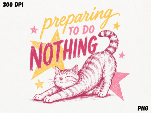 Download Preparing to Do Nothing PNG, Lazy Cat Qu - Cat Collection