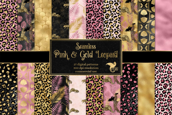 Download Pink and Gold Leopard Digital Paper - Old Collection