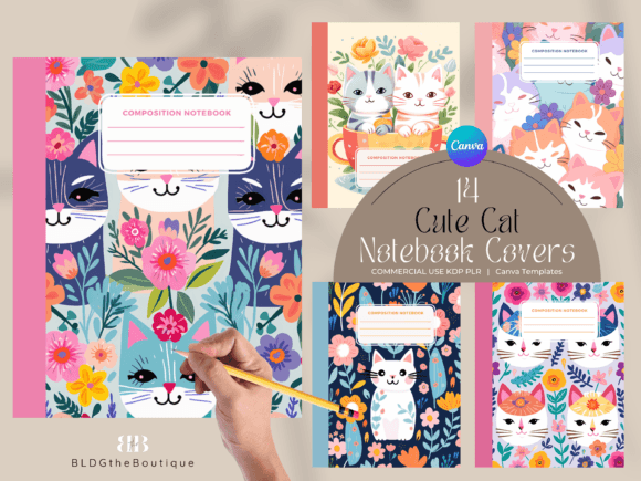 Download Cute Cat KDP Composition Notebook Covers - Cat Collection