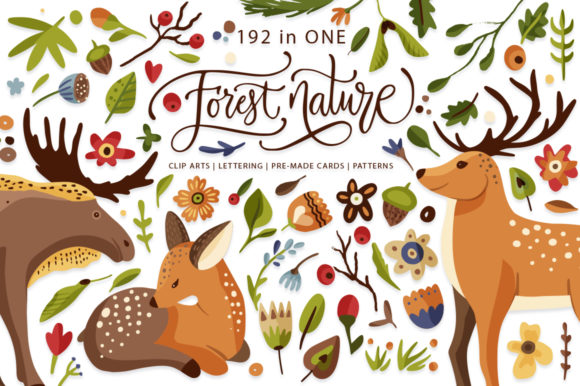 Download Forest Nature. Animal &amp; Flora Set. - Premium Resources