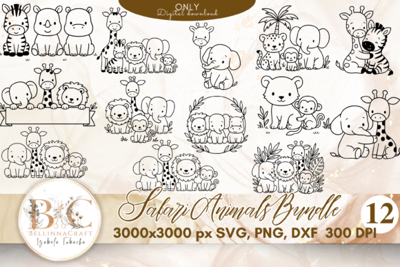 Download Safari Animals Bundle SVG PNG DXF - Safari animals bundle Collection