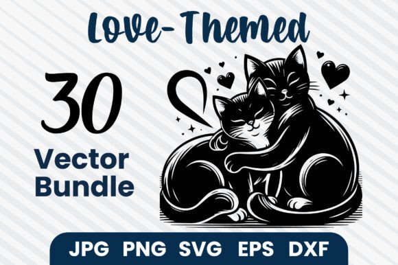 Download Cat Cuddling SVG Bundle - Cat Collection
