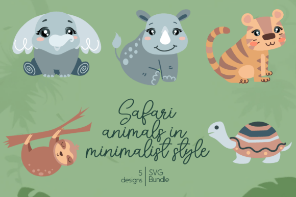 Download Minimal Safari Animals Bundle - Safari animals bundle Collection