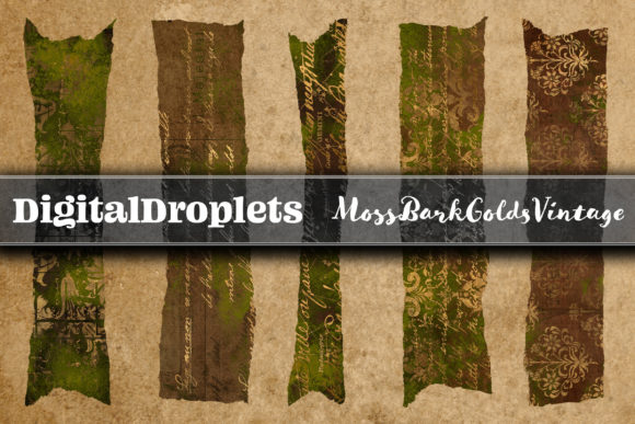 Download MossBark Golds Vintage | 180 Washi Tapes - Old Collection